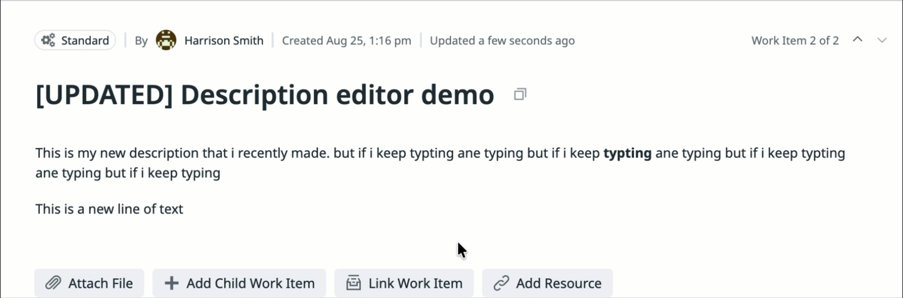 Selecting text to open the formatting toolbar